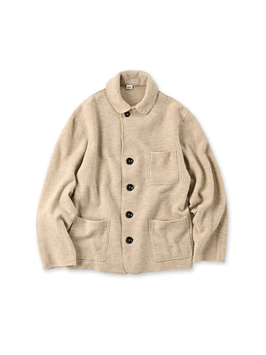 908 Float Boiled Wool Jacket Beige Top