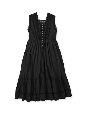 Supima Batiste Cutwork Petite Dress Black