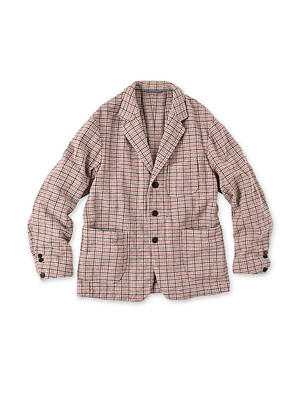 Cotton Tweed Miyuki Jacket MEN Pink Tattersall