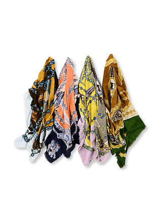 Supima Organic Cotton Havana Furoshiki Green Edge