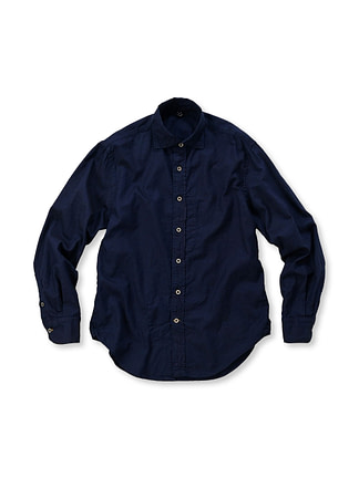 Indigo Usu Cotton Oxford 908 Loafer Shirt Indigo