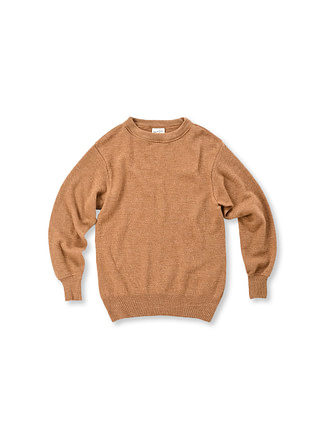 45 Star Cashmere 908 Knitsew Crew Camel Top