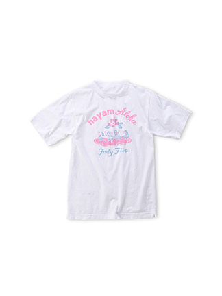 Dancing Hula Girl 908 45 Star Cotton T-shirt White