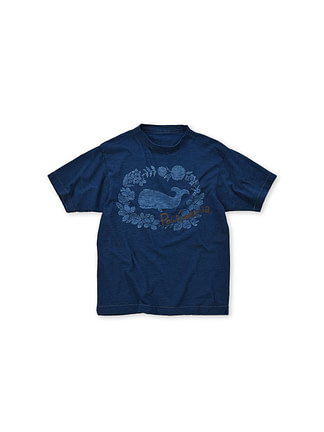 Indigo Pocomeria Print Cotton 908 45 Star T-shirt Summer Blue