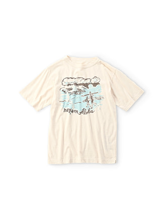 HAYAMALOHA 908 45 Star Cotton T-shirt kinari