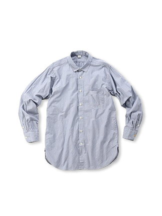 Damp Cotton 908 Tyrol Shirt Saxe Stripe