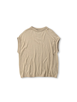 Whole Super Gauze Cotton 908 Uma Vest Beige