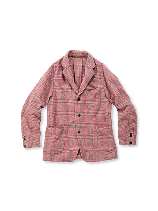 Cotton Tweed Miyuki Jacket Red Glen Check