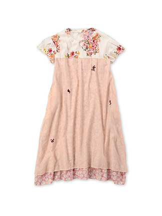 Indian Khadi Cotton Puapua Dress Pink