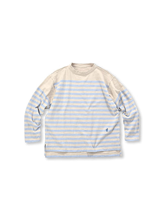 Basque Stripes Cotton 908 T-shirt Sandy Beige x Misora Color