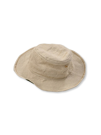 Linen Herringbone Hat Sand Beige