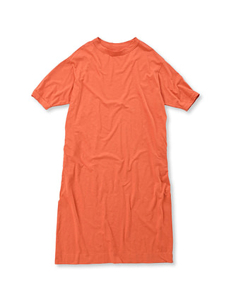 Supima Tenjiku Cotton Puff Dress Sunset Orange