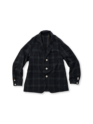 Wool Stretch Miyuki Jacket Black Watch