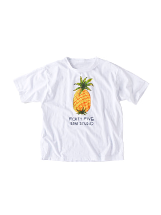 Pineapple Print 908 Ocean Cotton T-shirt