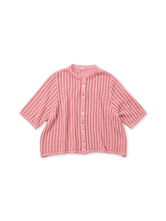 Gima Knitsew Cotton Lace Cardigan Light Pink