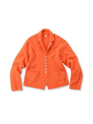 Float Boiled wool Jacket Orange Top