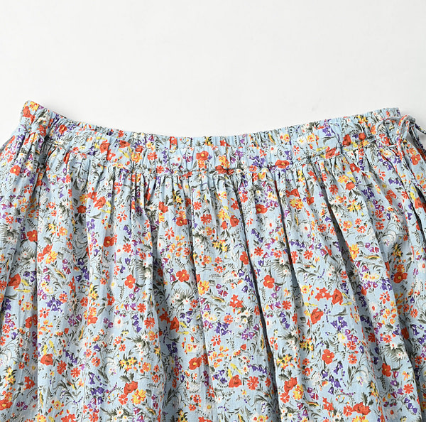 Ukiuki Flower Print Easy Gather Skirt Detail