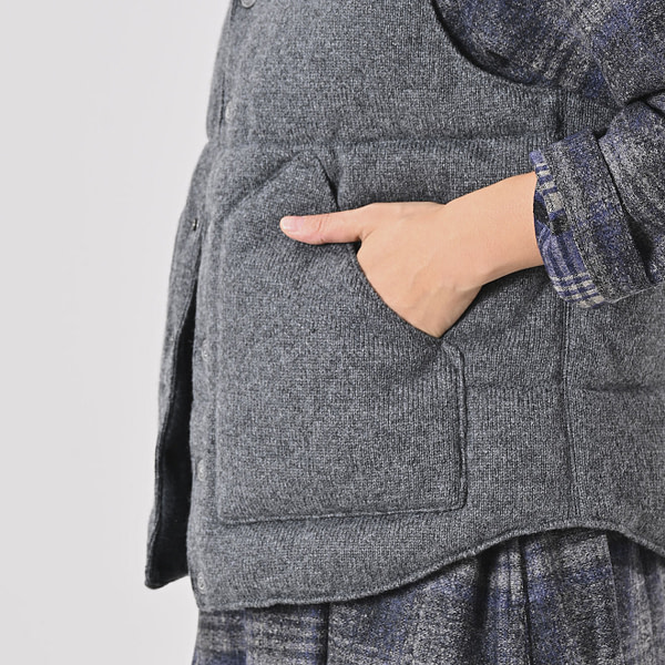 Cashmere Jersey 908 Flannel Vest Detail
