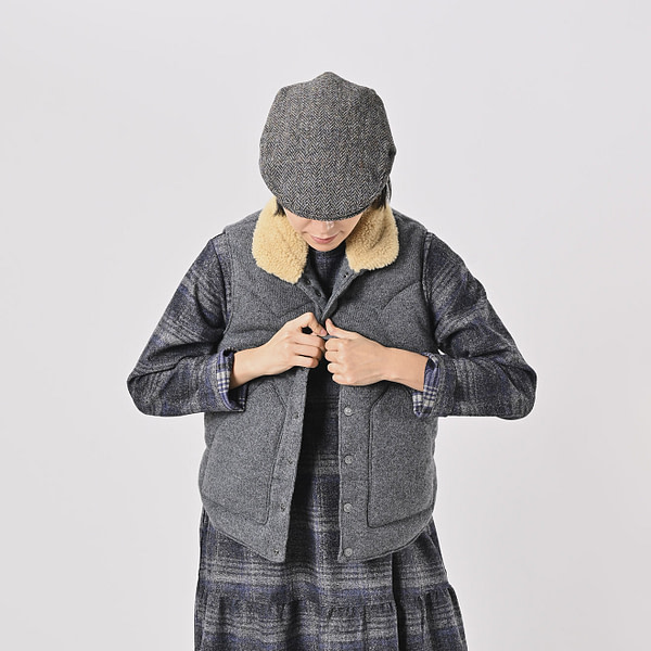 Cashmere Jersey 908 Flannel Vest Female Model