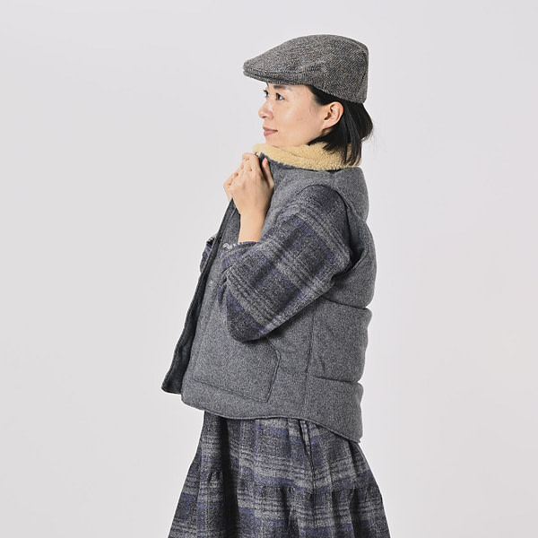 Cashmere Jersey 908 Flannel Vest Female Model