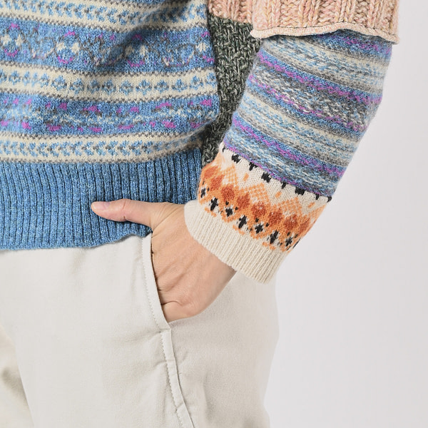 Tamatebako Patchwork Cardigan Detail