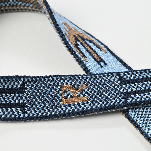 Indigo Native Knit Belt Detail