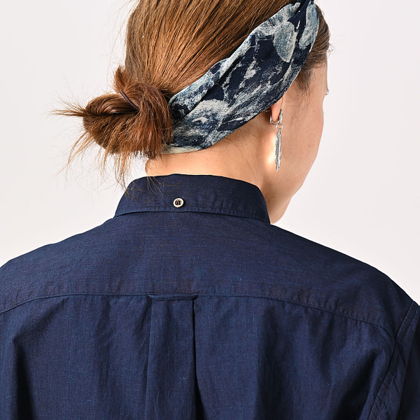 Indigo Batiste 908 Ocean Button Down Shirt Detail
