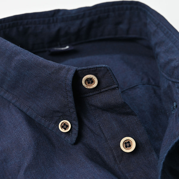 Indigo Batiste 908 Ocean Button Down Shirt Detail