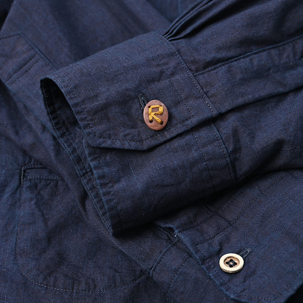 Indigo Batiste 908 Ocean Button Down Shirt Detail