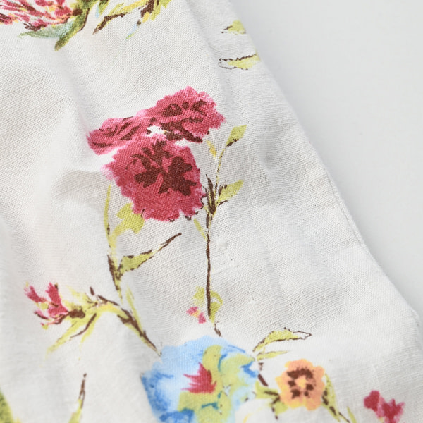 Indian Khadi Next to Spring Print Rapper Pants Detail