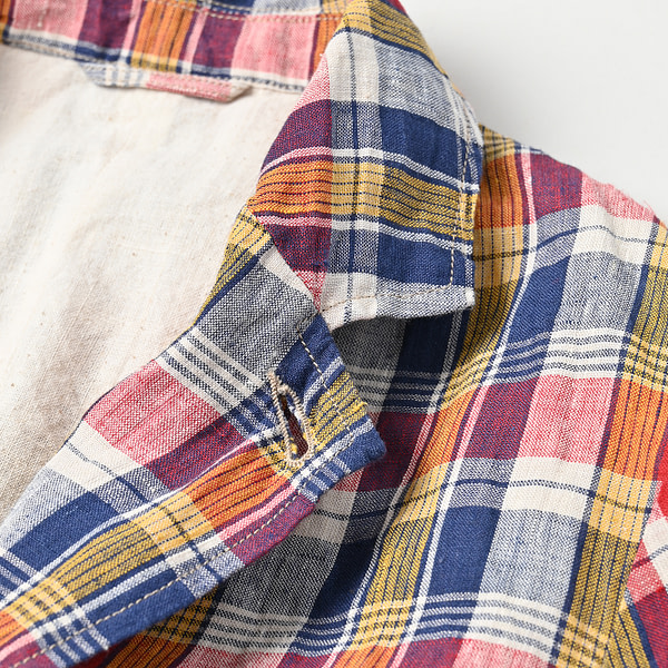 Indian Linen Madras 908 Miyuki Jacket Detail