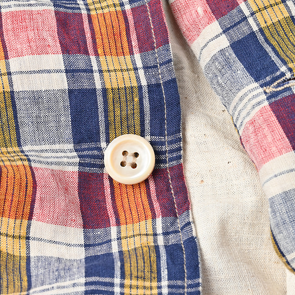 Indian Linen Madras 908 Miyuki Jacket Detail