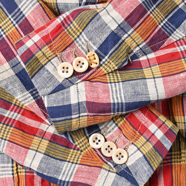Indian Linen Madras 908 Miyuki Jacket Detail