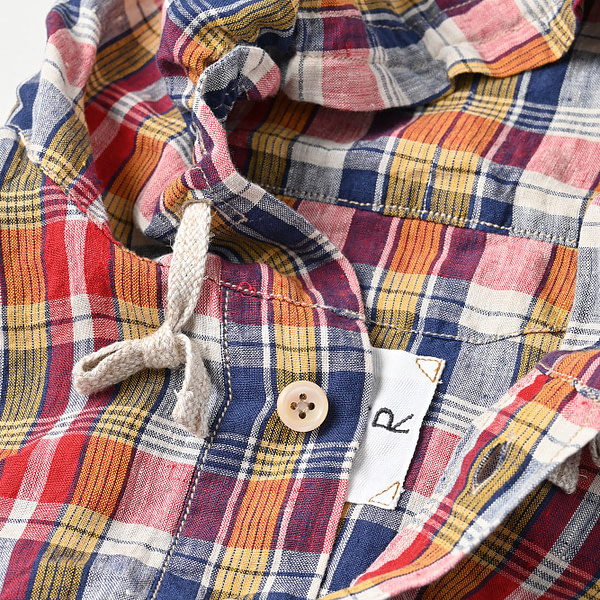 Indian Linen Madras 908 Pull Hoodie Detail