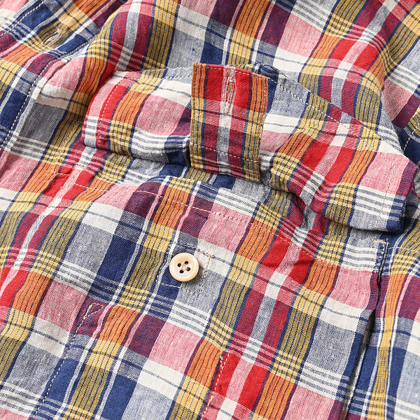 Indian Linen Madras 908 Pull Hoodie Detail