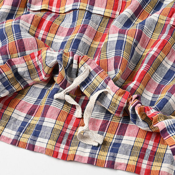 Indian Linen Madras 908 Pull Hoodie Detail