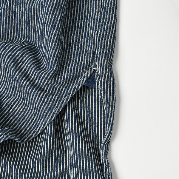 Indigo Hickory Tenjiku Grandpa Pull Shirt Detail