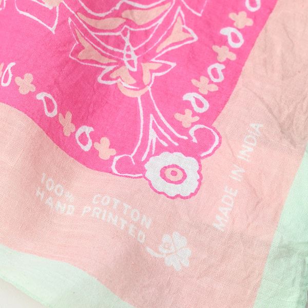 Khadi Block Print Big Bandana Golden Detail