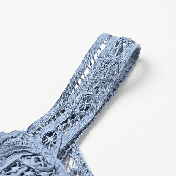 Dungaree Khadi Ribbon Lace Flare Camisole Detail