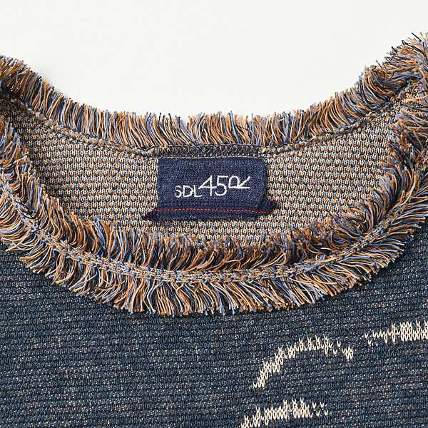 Indigo Surf Hula Girl Jacquard M Camisole Detail