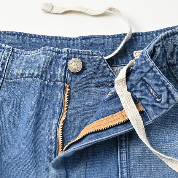 Mon-petit Denim 908 Baker Short Pants Tan Detail