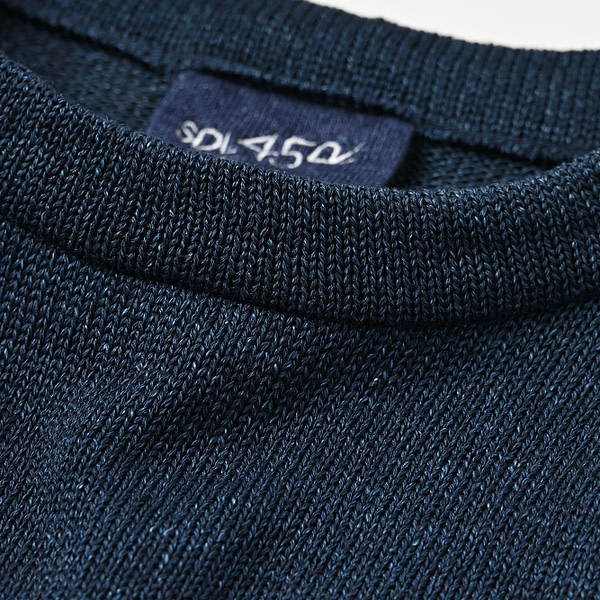 Indigo GIma Knitsew 908 Long Sleeve T-shirt Detail