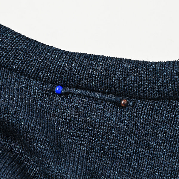 Indigo GIma Knitsew 908 Long Sleeve T-shirt Detail