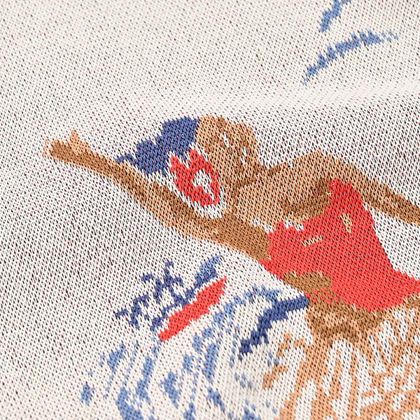 Surf Hula Girl Jacquard 908 Outer T-shirt Detail