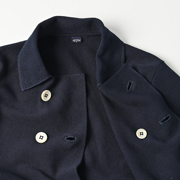 Indigo Kanoko Knitsew Jacket Detail