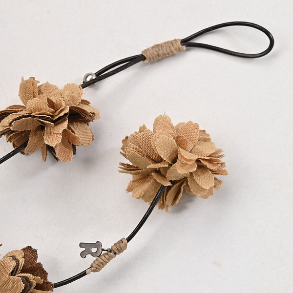 Indian Khadi Sprinkle Flower Necklace Detail