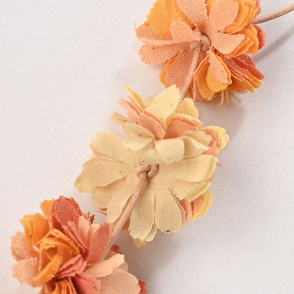 Indian Khadi Bouquet Flower Necklace Detail