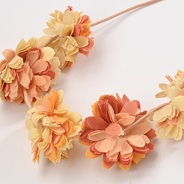 Indian Khadi Bouquet Flower Necklace Detail