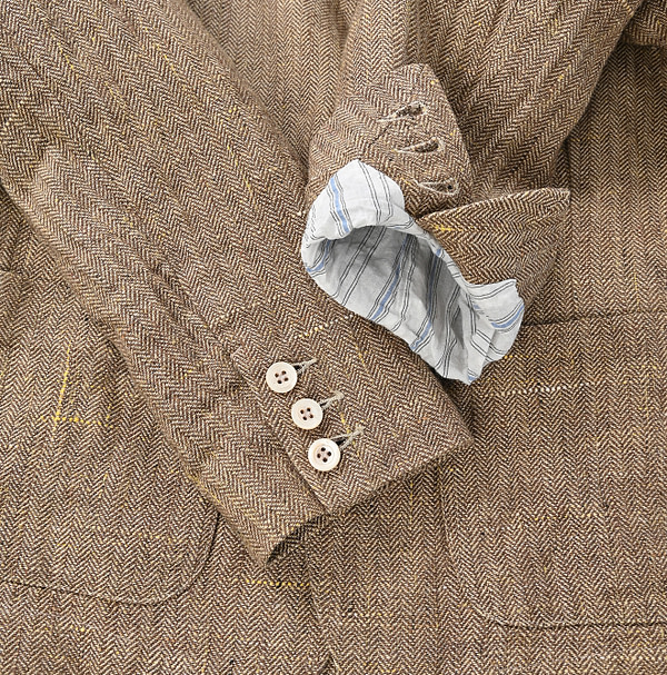 Linen Tweed Square Jacket Detail