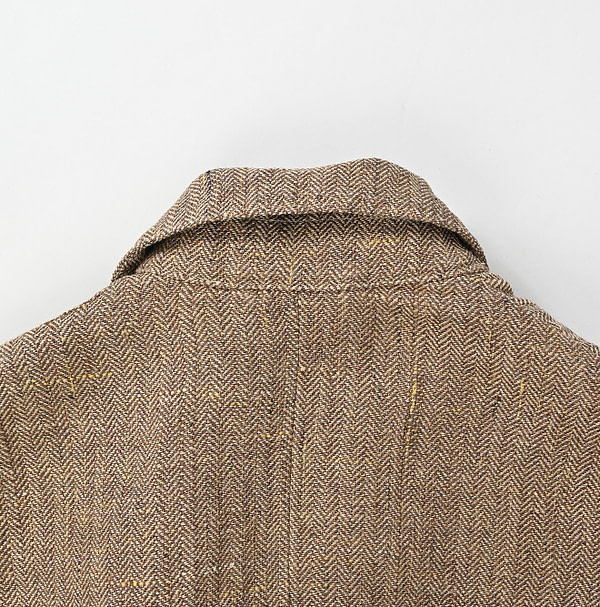Linen Tweed Square Jacket Detail